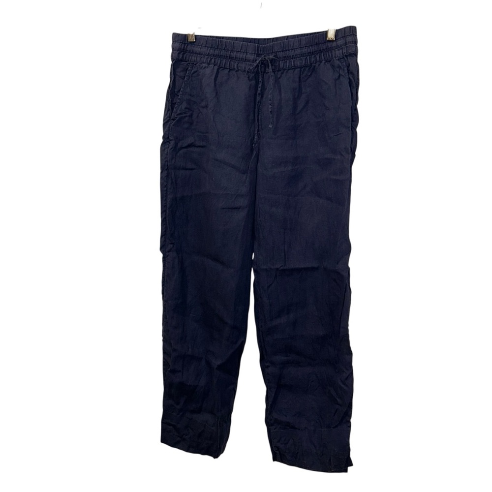 Tommy Bahama indigo blue, dyed, drawstring, elastic linen Pants